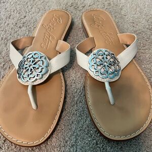 Brighton Alice white sandal size 10 worn twice